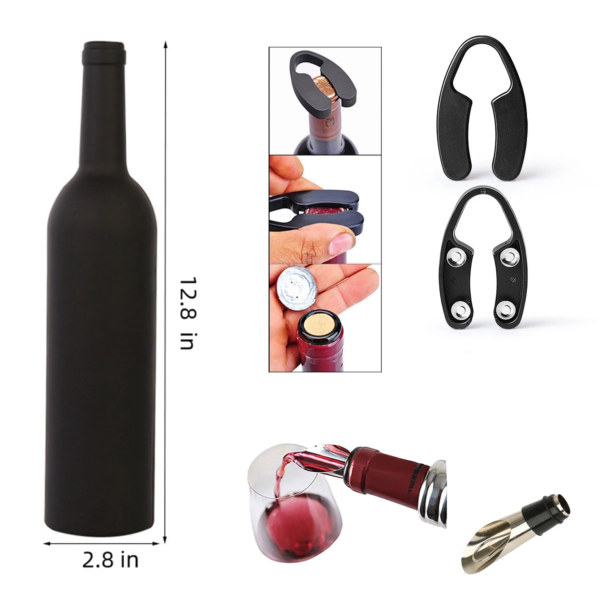 Bottle Shaped Wine Opener 5 Piece Set 6