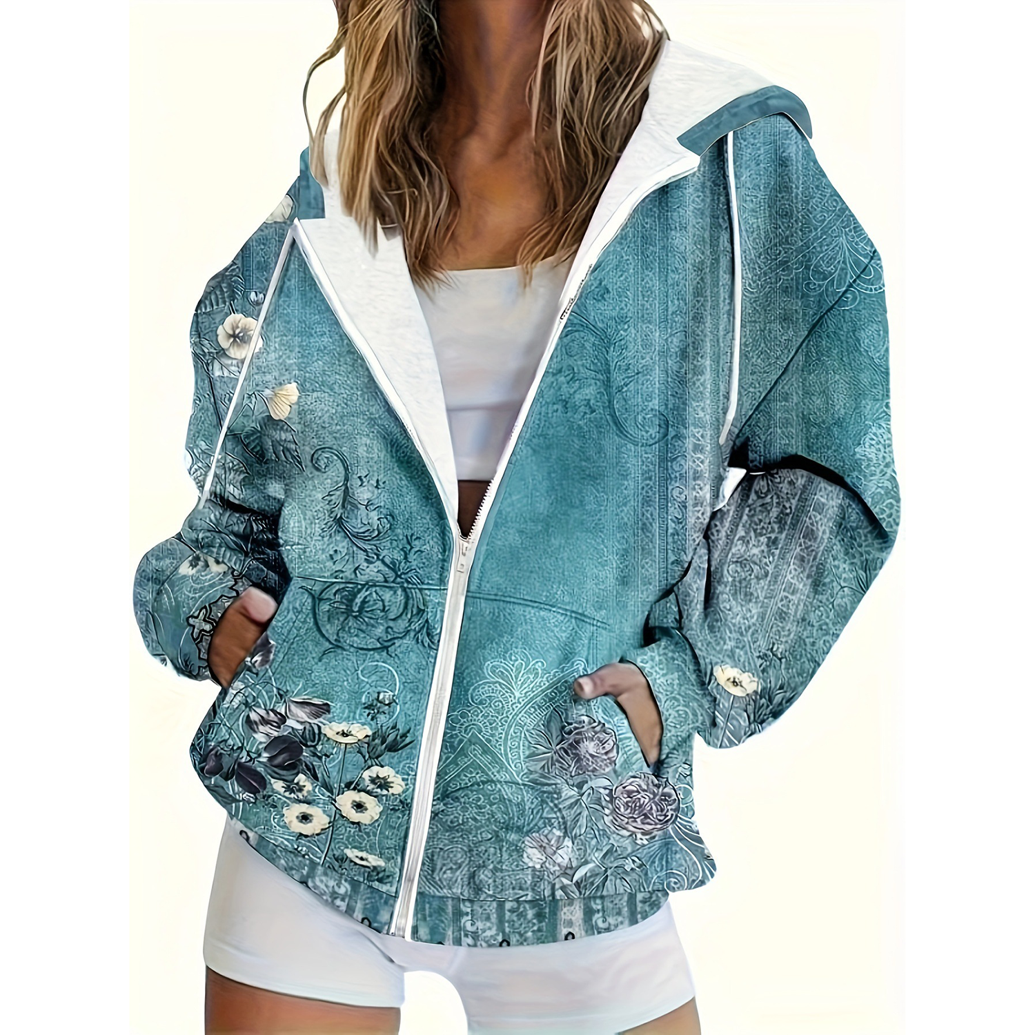 Winter Women's Zip-Up Casual Hoodie Jacket 5