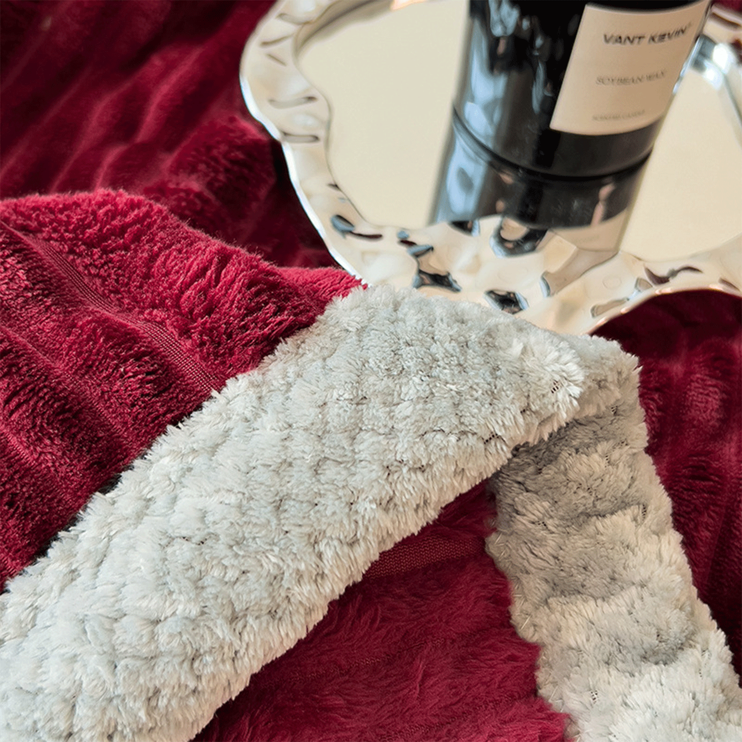 polyester solid color super soft Velvet Flannel blanket 6