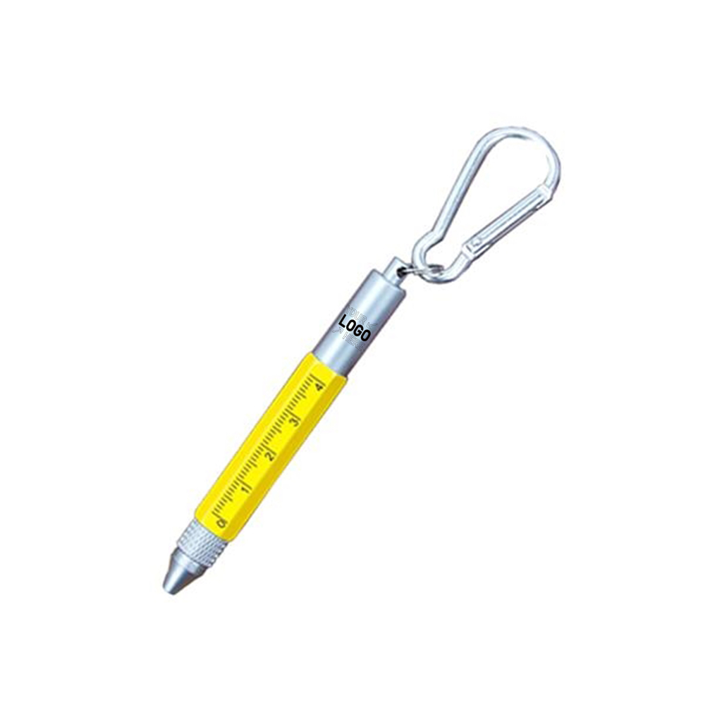 6 In 1 Metal Tool Pen With Carabiner 3