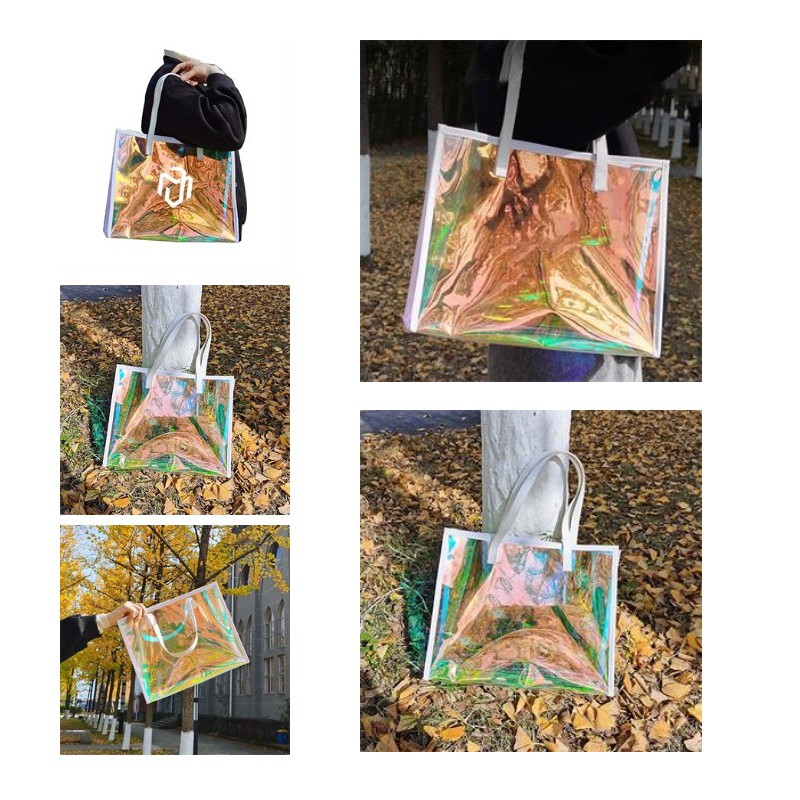 Clear Iridescent Tote Bag