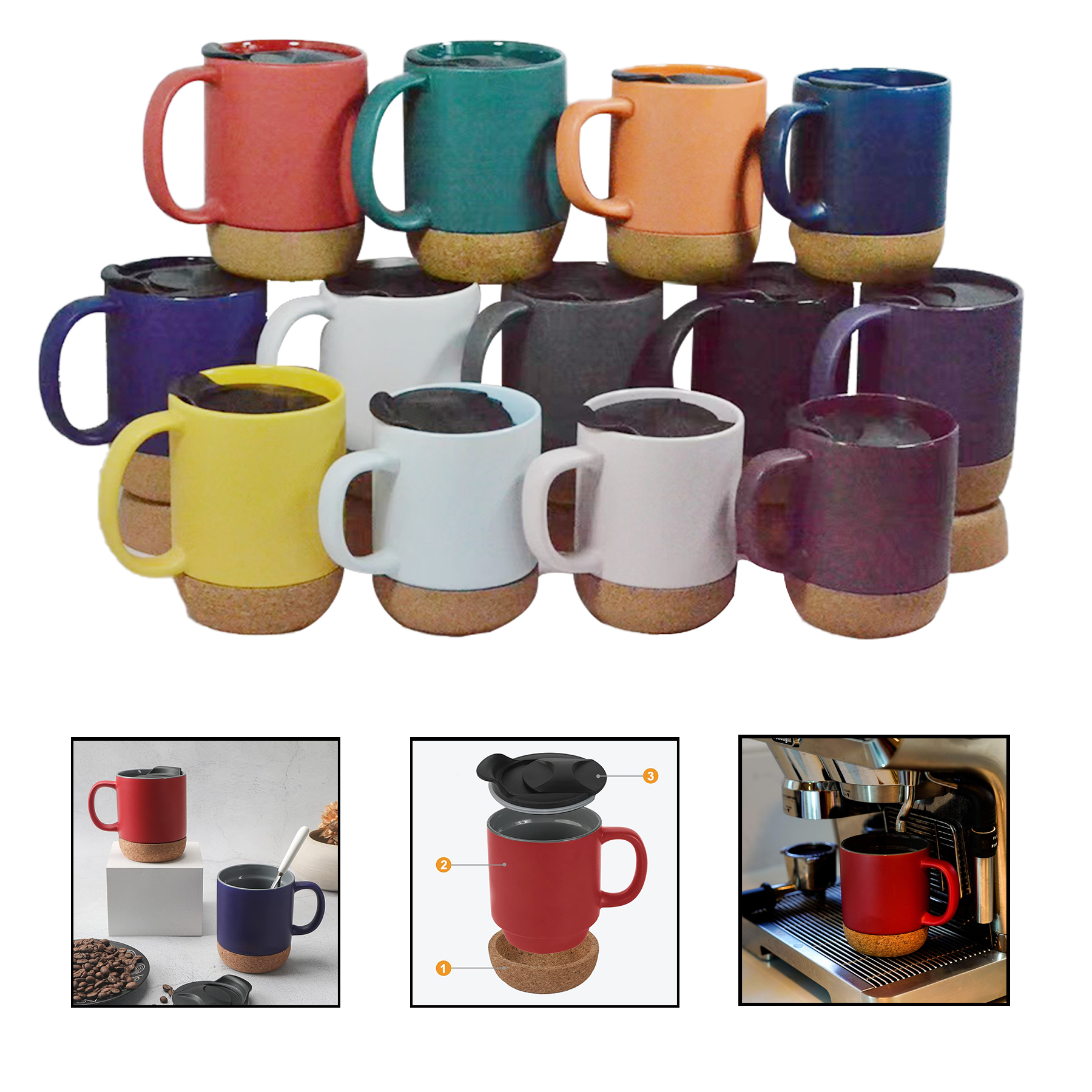 Cork Bottom Ceramic Mug 2