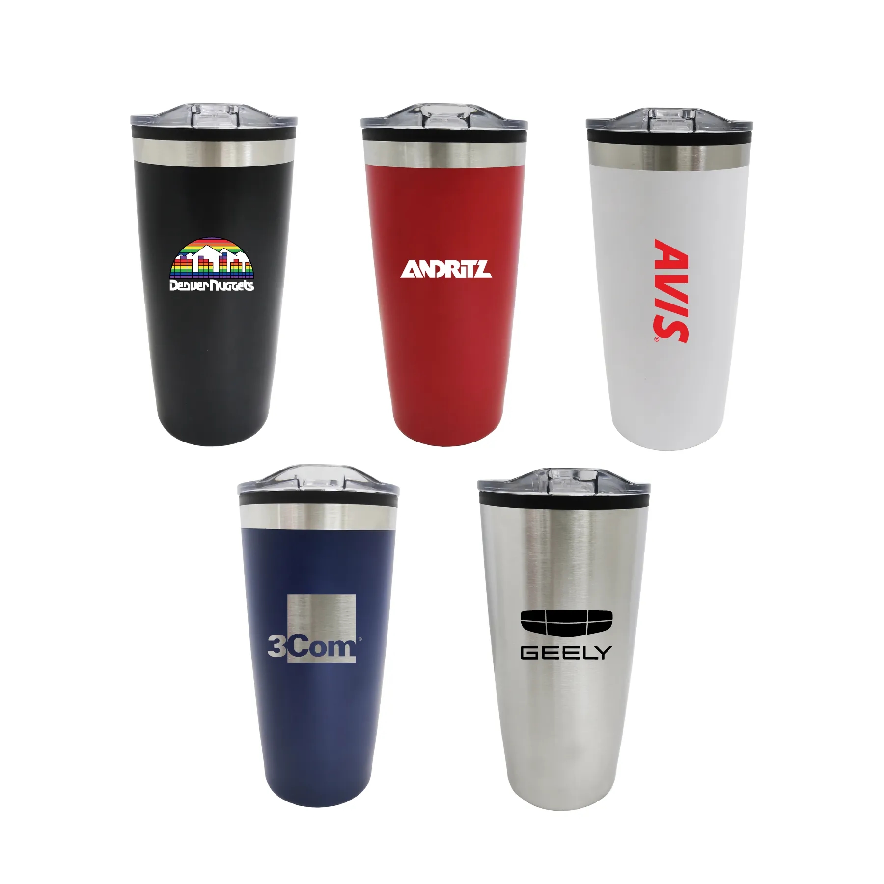 20oz Powder Coated Stainless Wall and Plastic Liner Tumbler