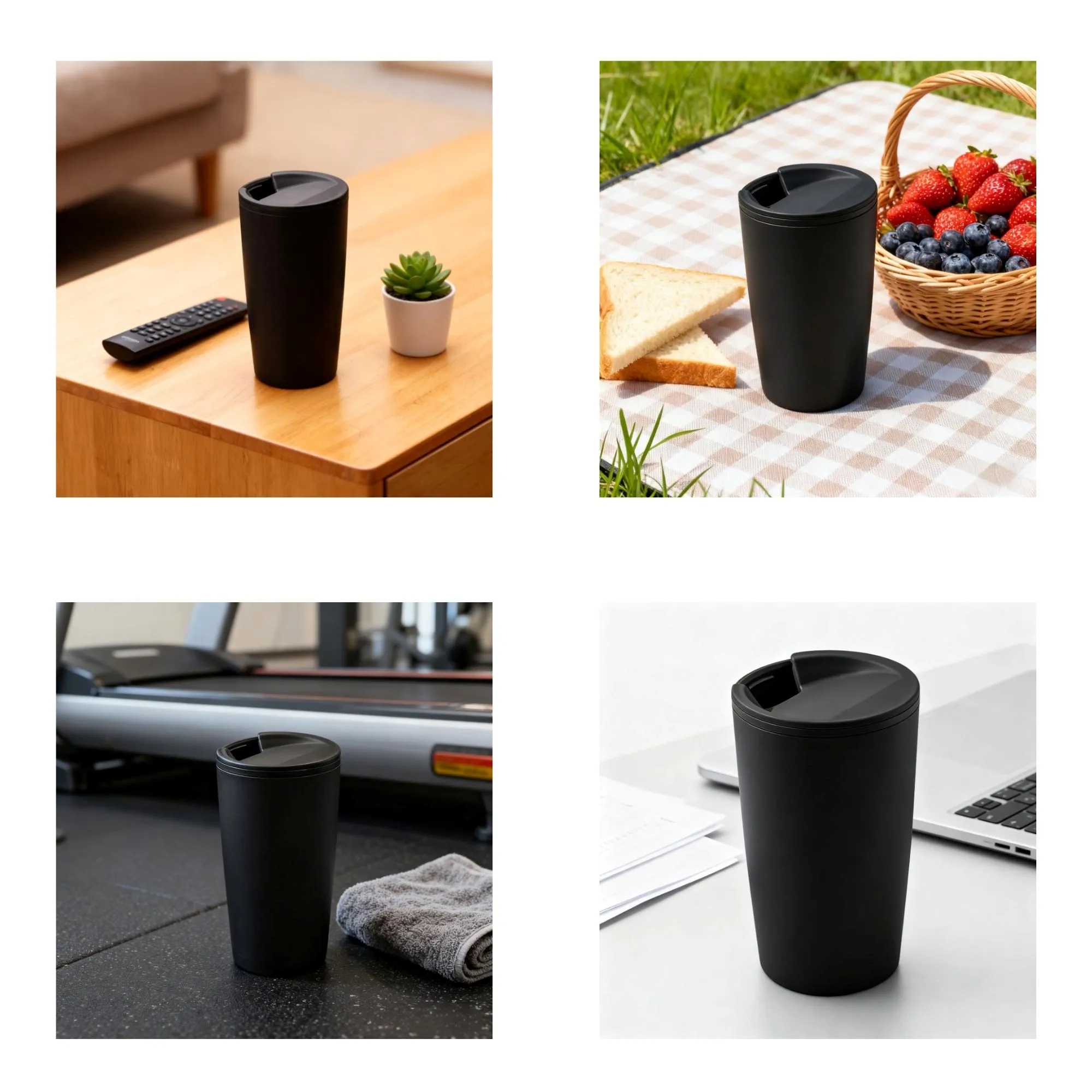 18oz Portable Double Layer Plastic Coffee Cup 3