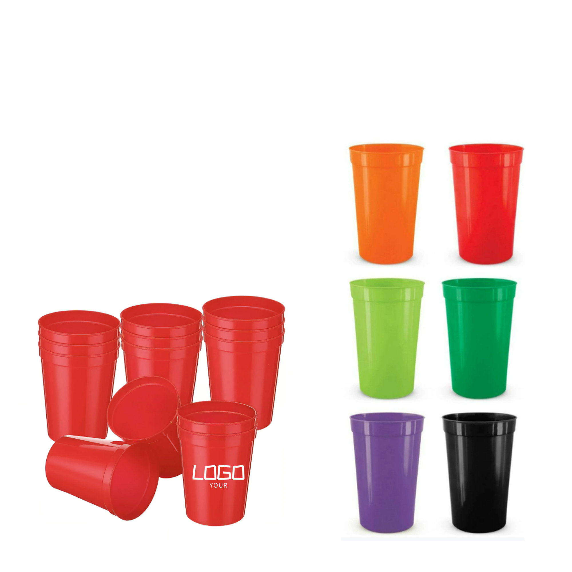 16oz Stackable Juice Tumblers Stadium Cups 1