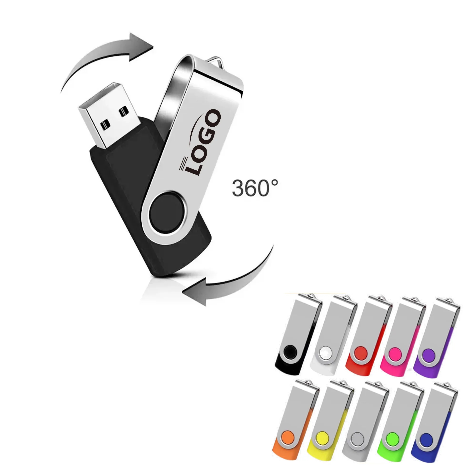 Classic Swivel USB Flash Drive MOQ 10pcs 8