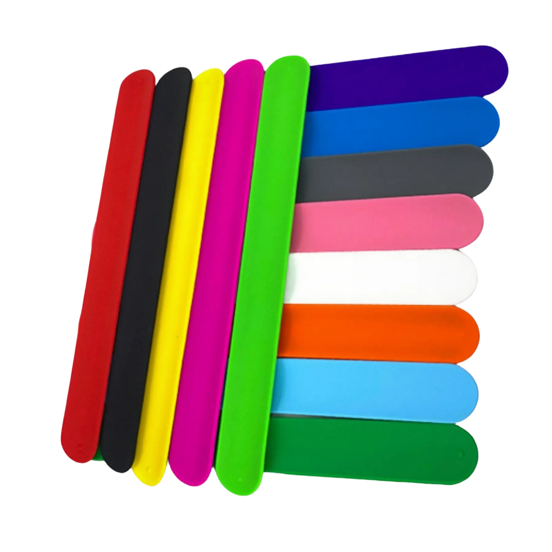 Full Color Custom Silicone Slap Bracelets 2