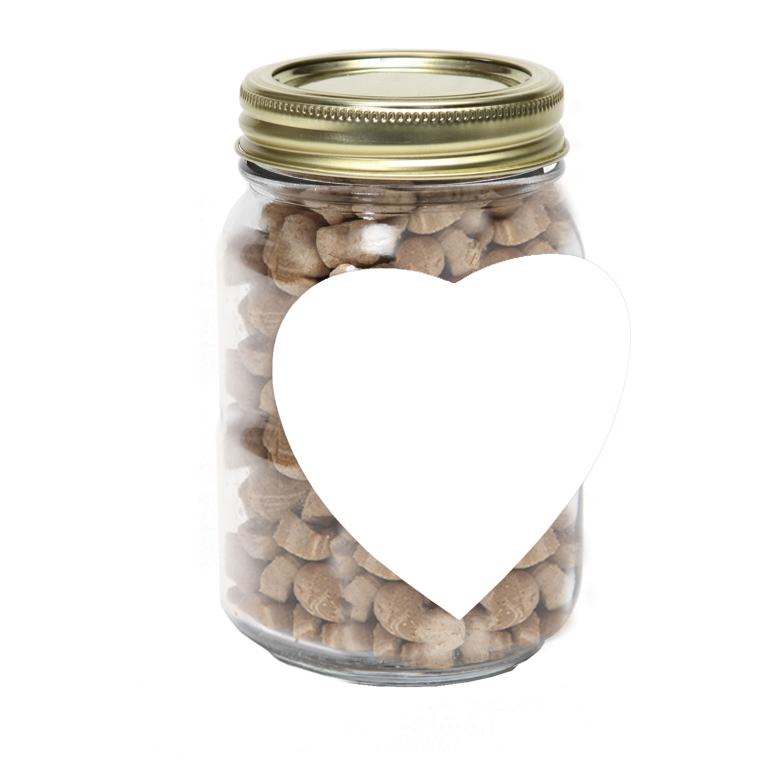 Pint Jar with Large Heart Magnet Pet Fill 4