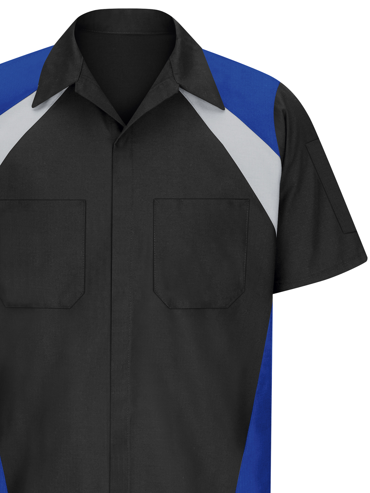 Red Kap Shirts - Men's Short Sleeve Tri-Color Shop Shirt 5