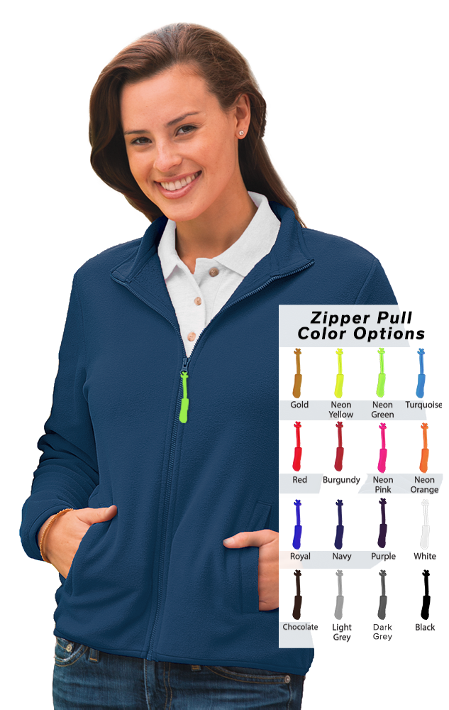 Custom Zipper Pull Polar Fleece Jacket 15