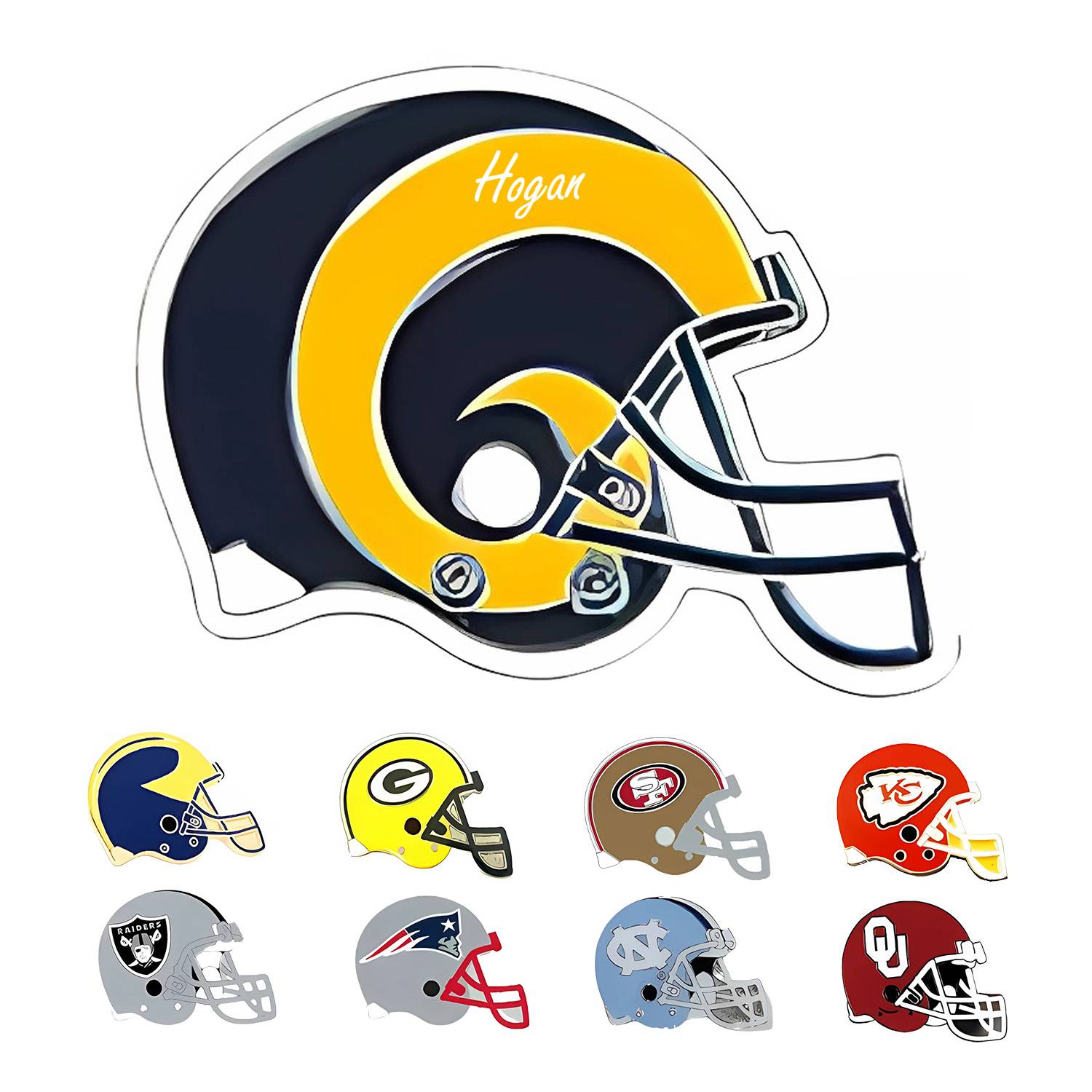 Sports football helmet badge brooch 10