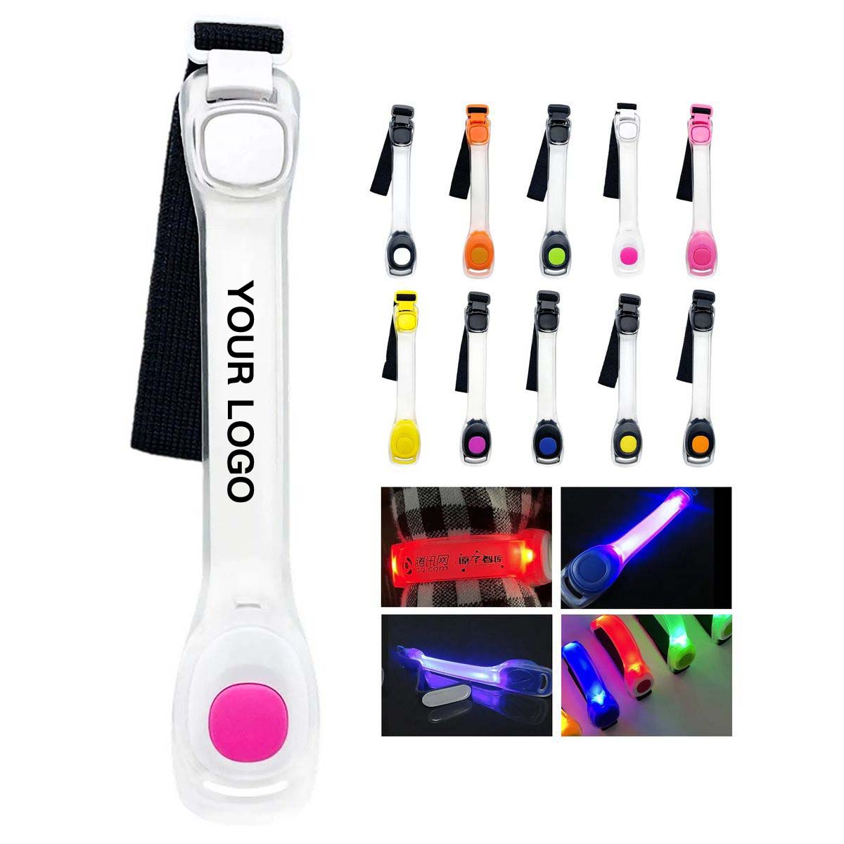 Flexible LED Wristband with Battery Powered Light 3