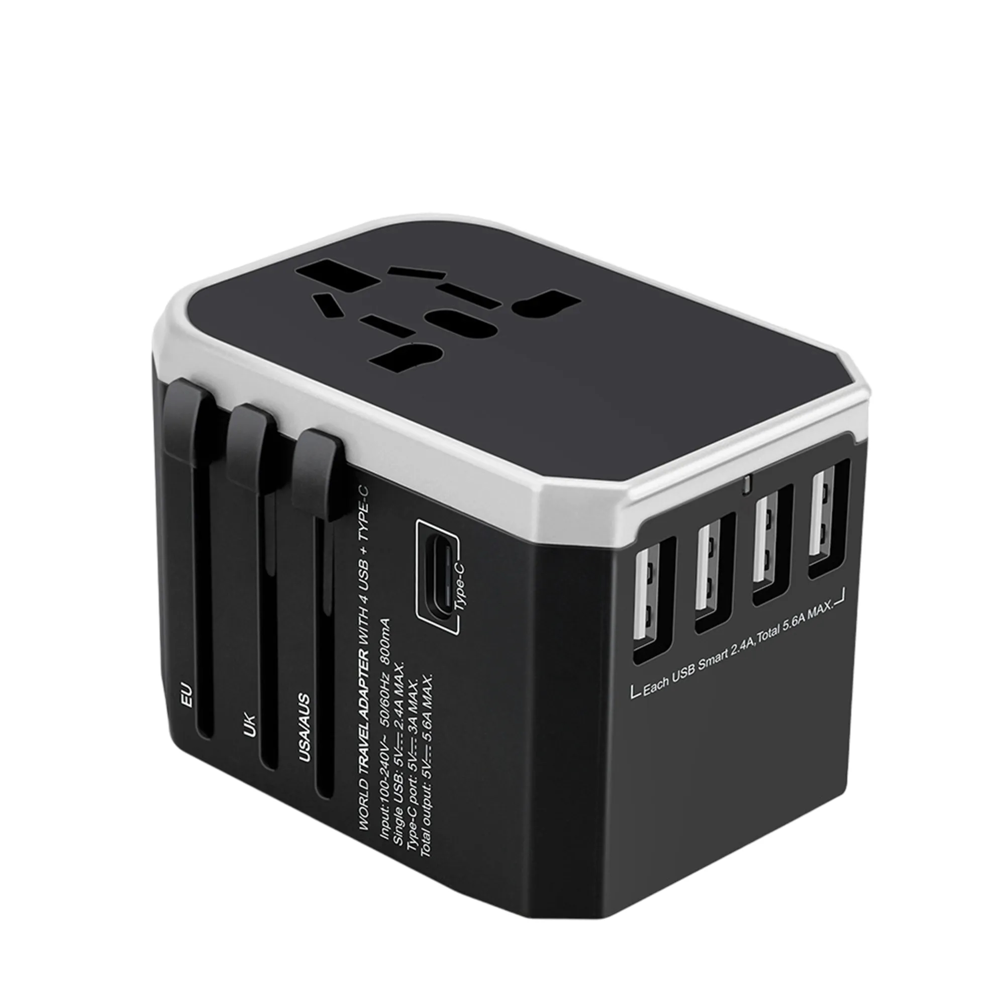 5.6A Multi-Port Charger with Type-C, 4 USB, and 8 Sockets 11