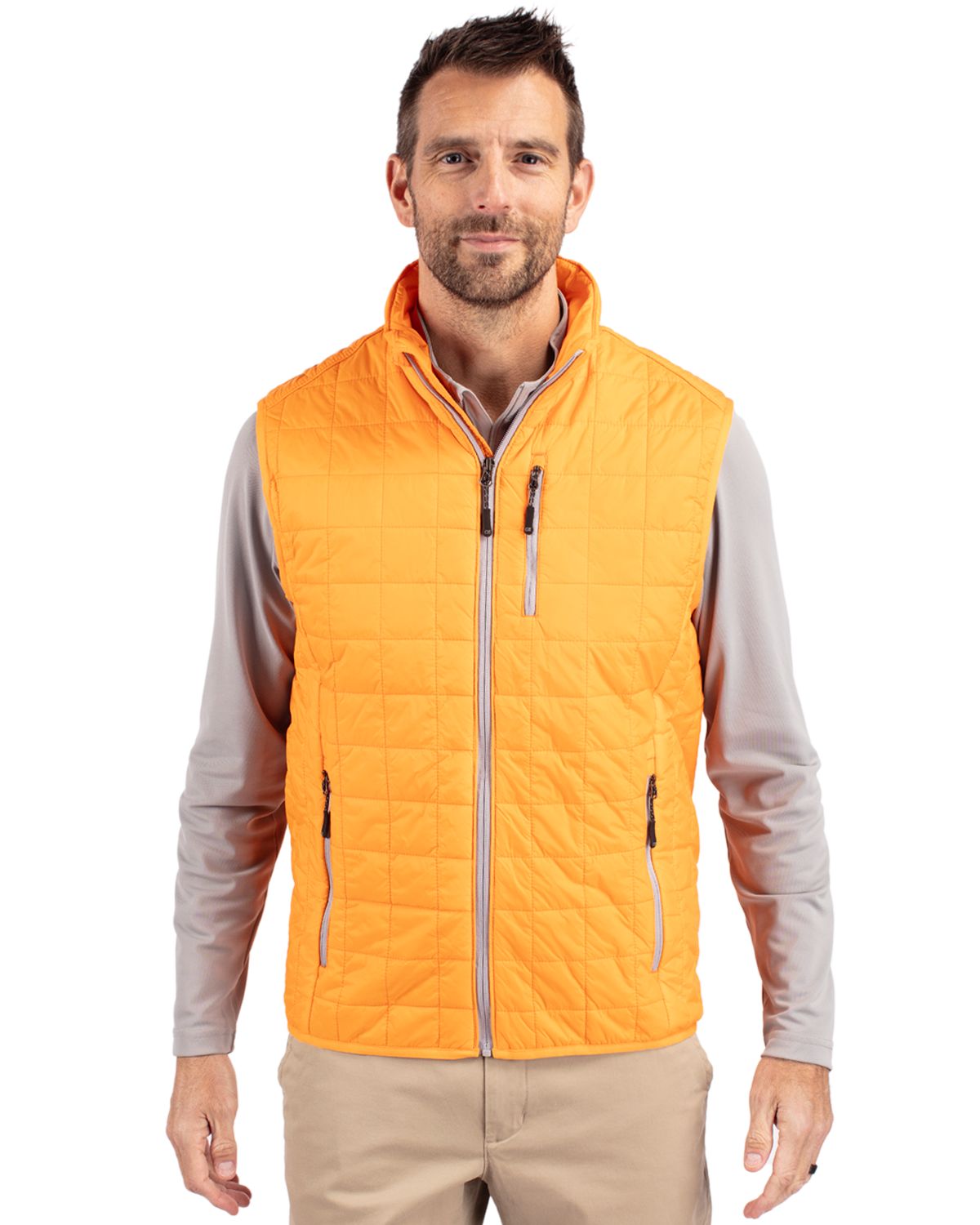 Cutter & Buck Rainier Recycled Insulated Puffer Mens Full Zip Vest 67