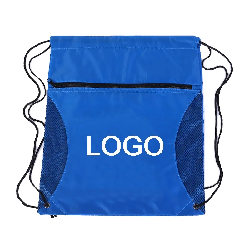 Drawstring Backpack With Mesh Pocket 3