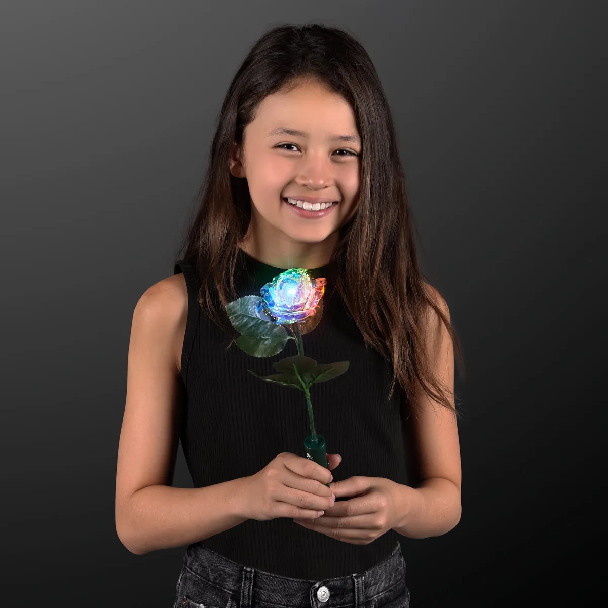 LED Rose Iridescent Flower Wands 3