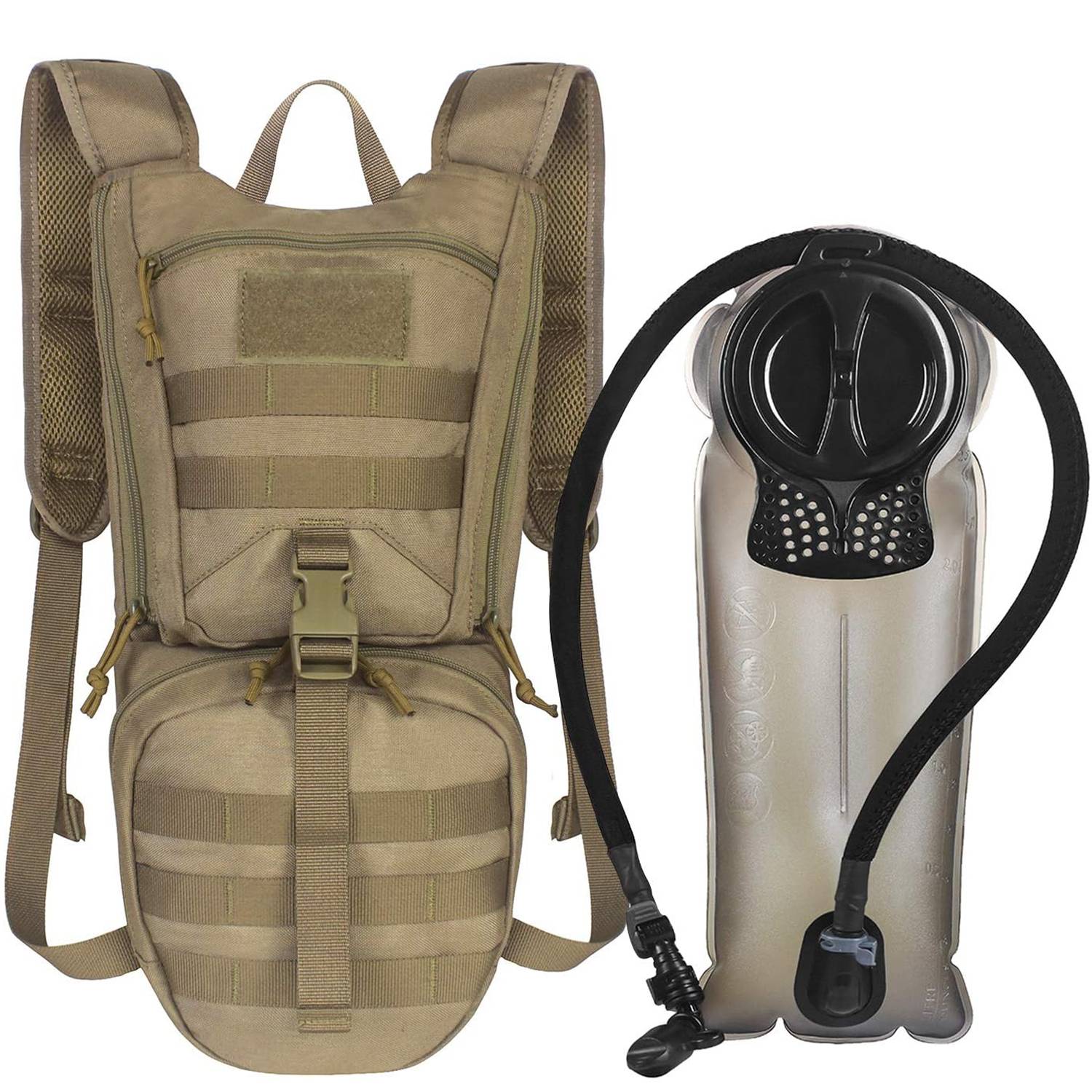 Outdoor Tactical Hydration Backpack w/ 3L Water Bladder 5