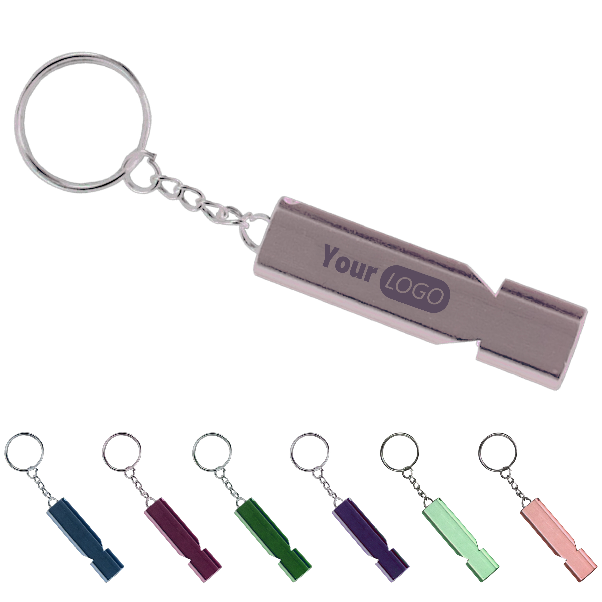 Aluminum Outdoor Double Tube Life-Saving Equipment Whistle 2