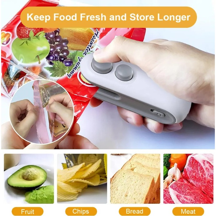 Mini Rechargeable 2 in 1 BagHeat Sealer Machine 2
