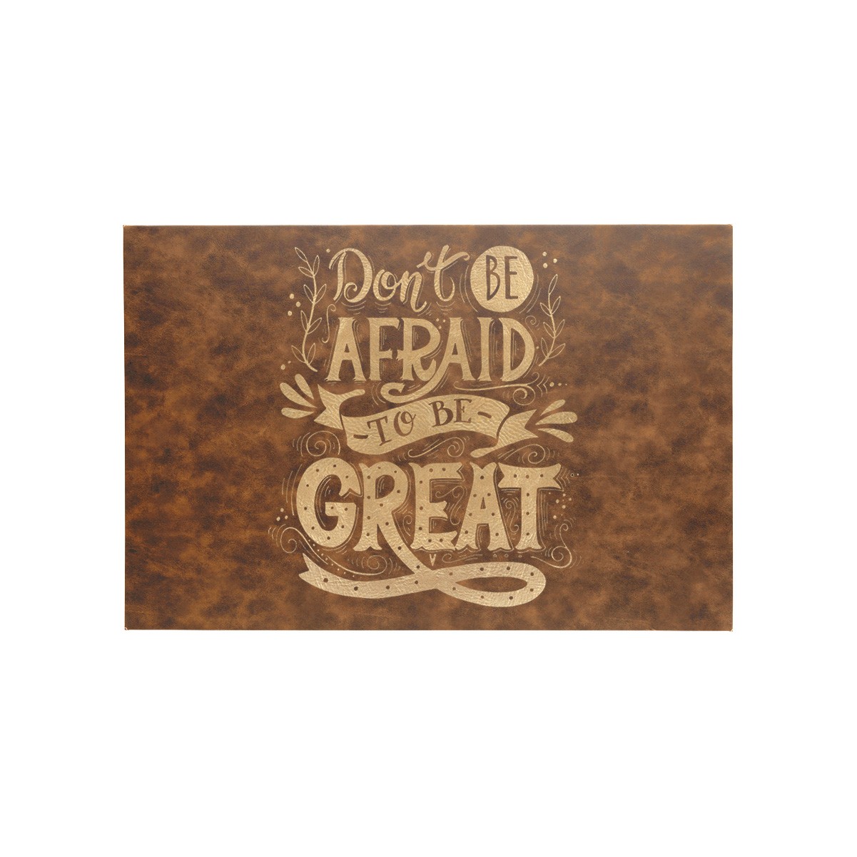 12" x 18" Rustic/Gold Leatherette Wall Decor