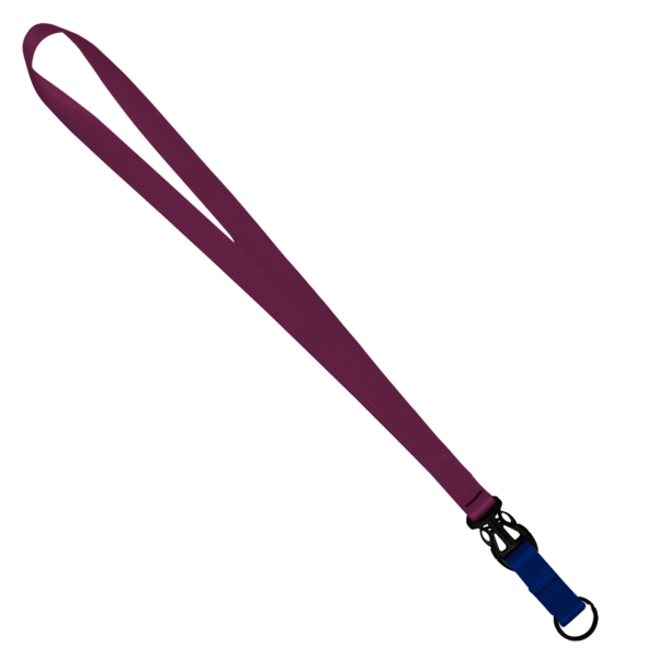 3/4" Multi color (Top and bottom) Nylon Lanyard with Plastic Slide Buckle R 479