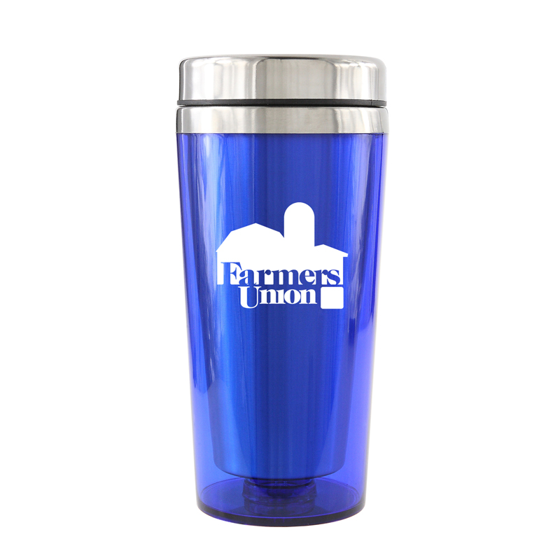 16 Oz. ValuePlus Double Wall 18/8 Stainless Steel Tumbler (Blue)