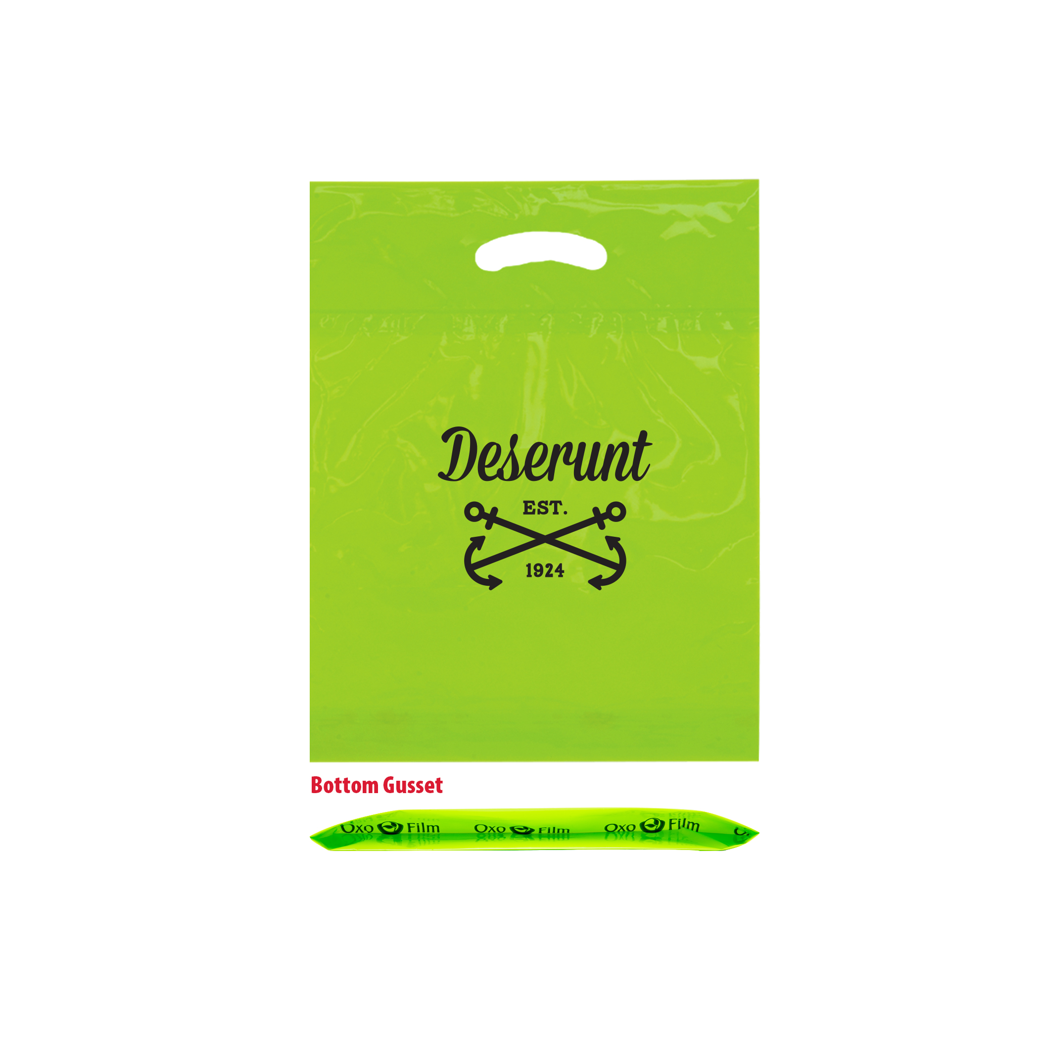 Oxo-Reusable Plastic Fold Over Die Cut Bag 10