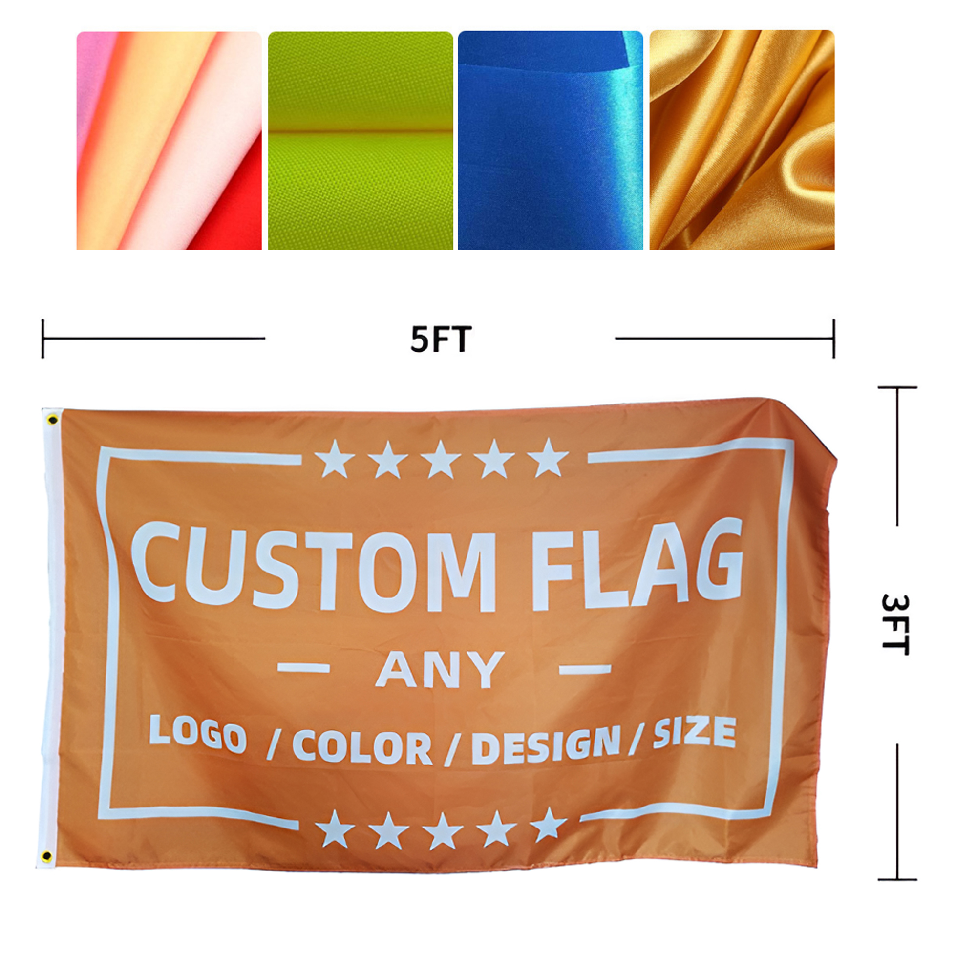 MOQ 10 PCS Durable Custom 3X5 Ft Flag 2