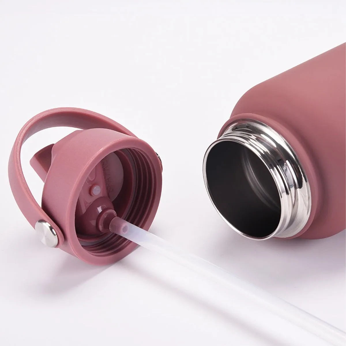 32 Oz Insulated Stainless Steel Water Bottle with Straw, custom water bottle with logo imprint 4