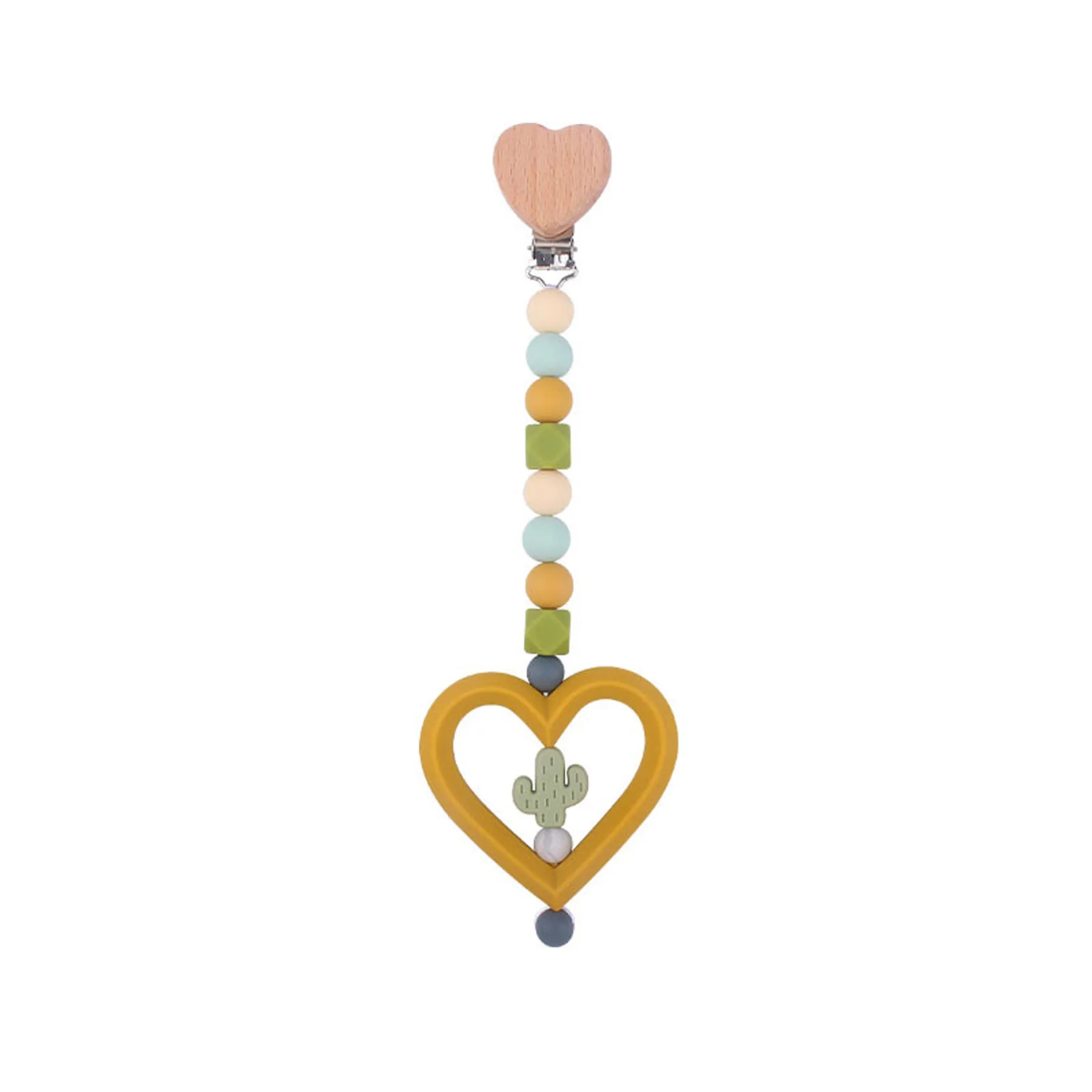 Heart Silicone Animal Pacifier Chain 4
