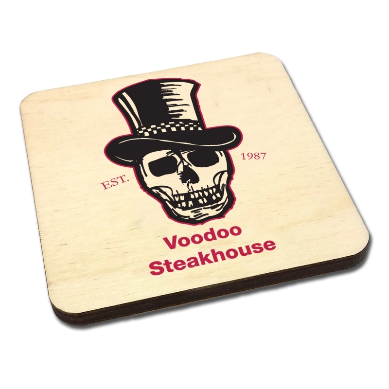 Ultra Vivid Birch Wood Coaster 3