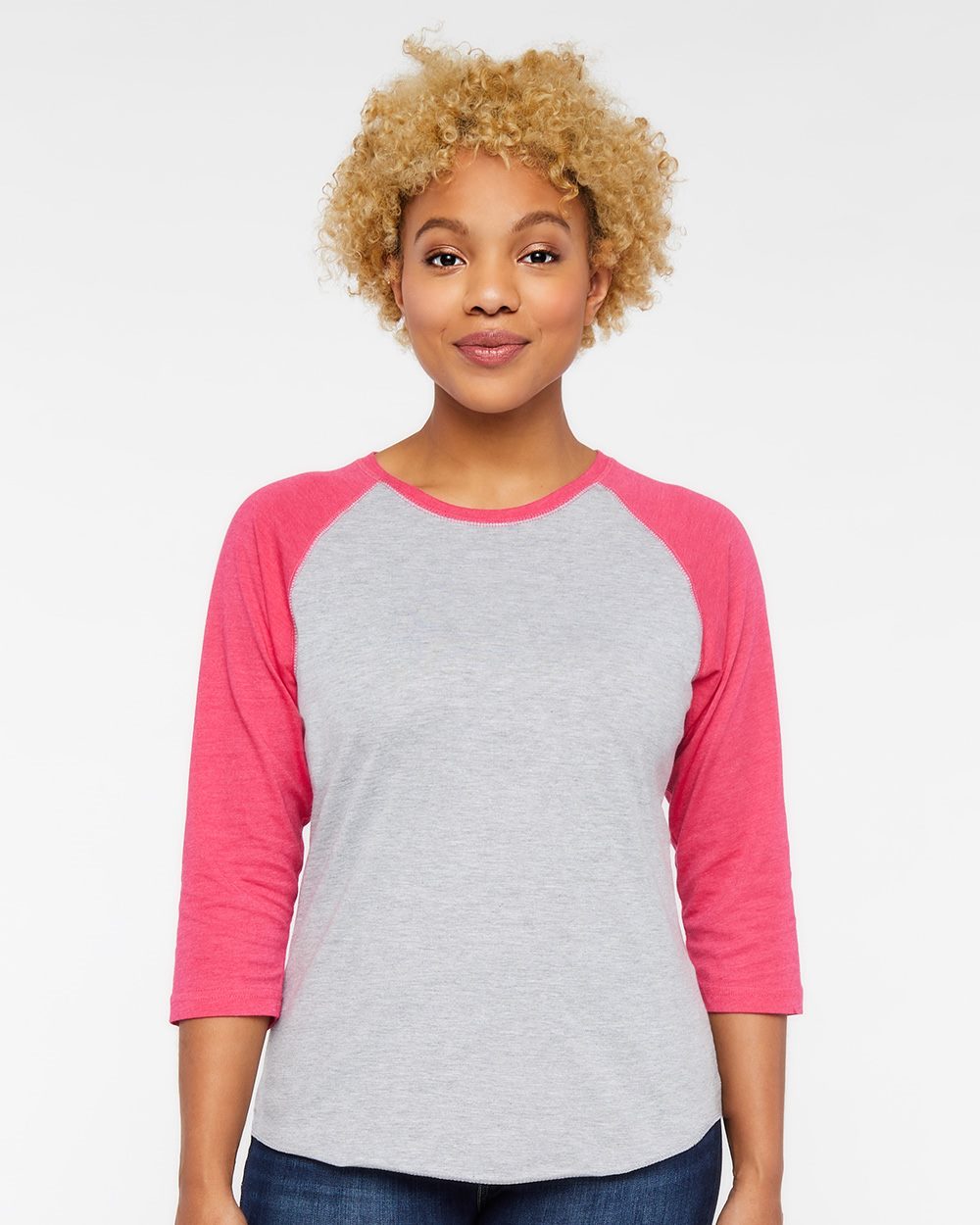 Women's Baseball Fine Jersey Three-Quarter Sleeve Tee - 3530 52