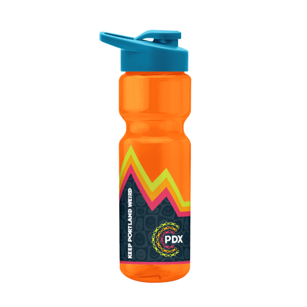 Blazer 28oz Transparent Bike Bottle w/Drink-thru Lid 888