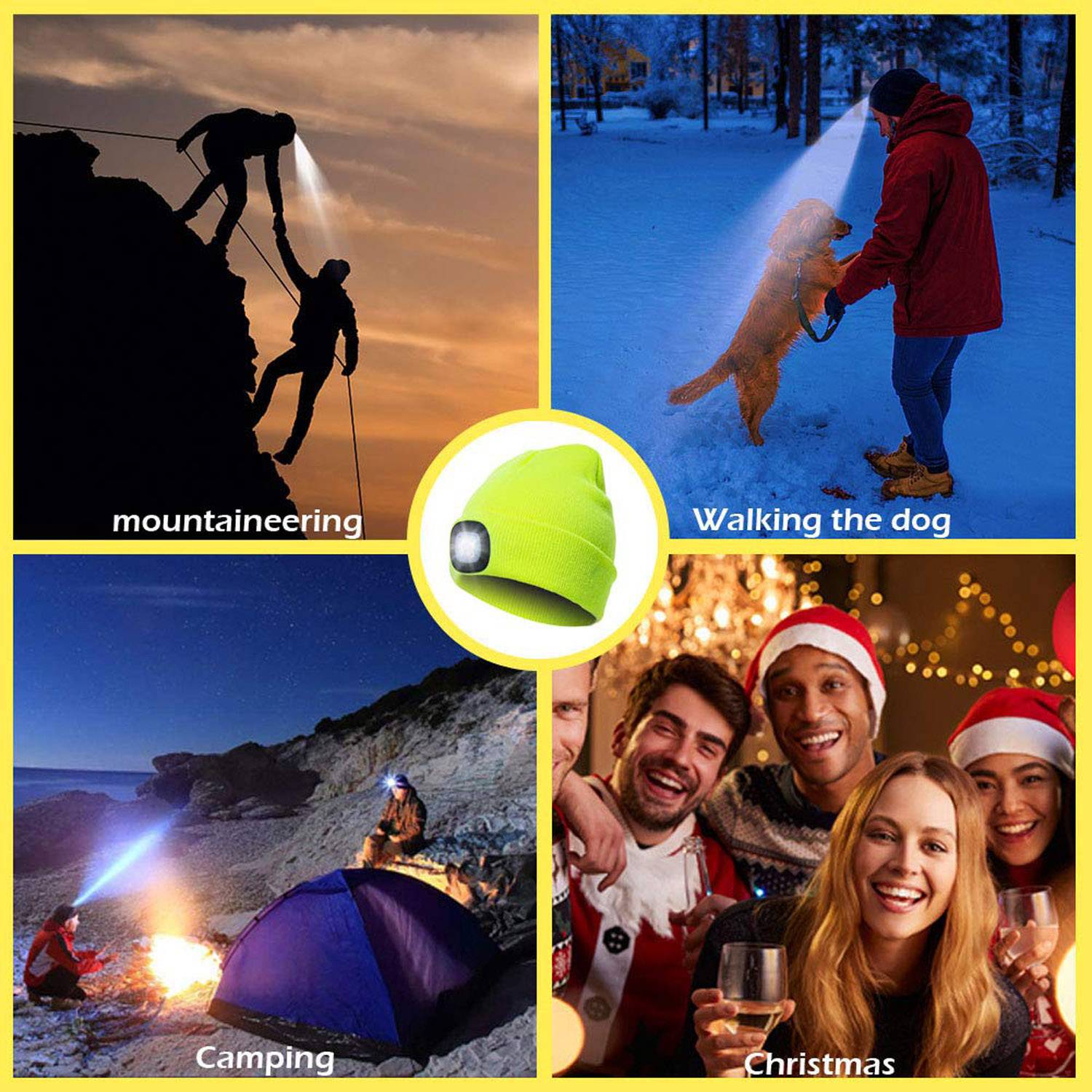 Rechargeable LED Beanie Hat 4