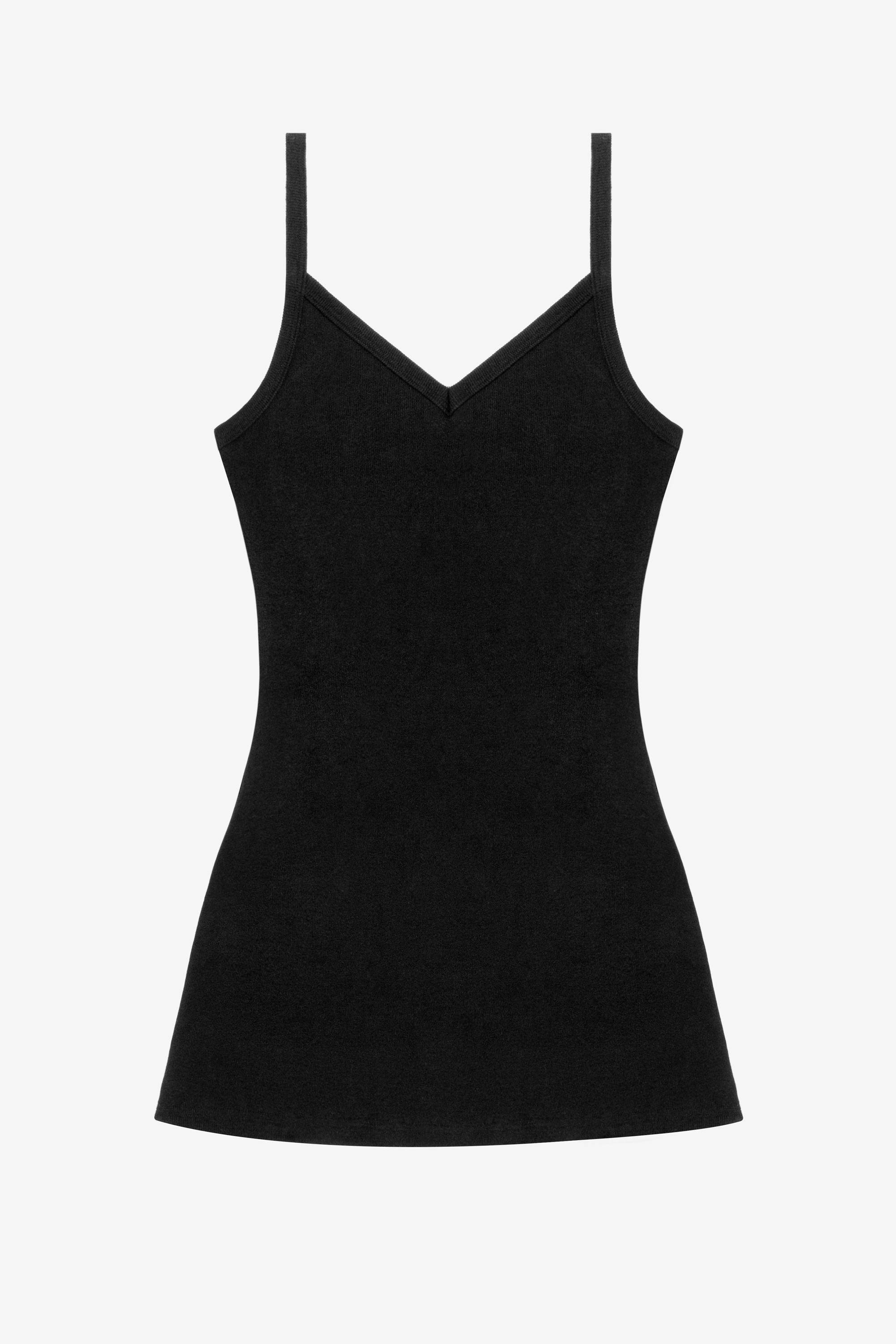 14/1 RIB SPAGHETTI V-NECK DRESS 9