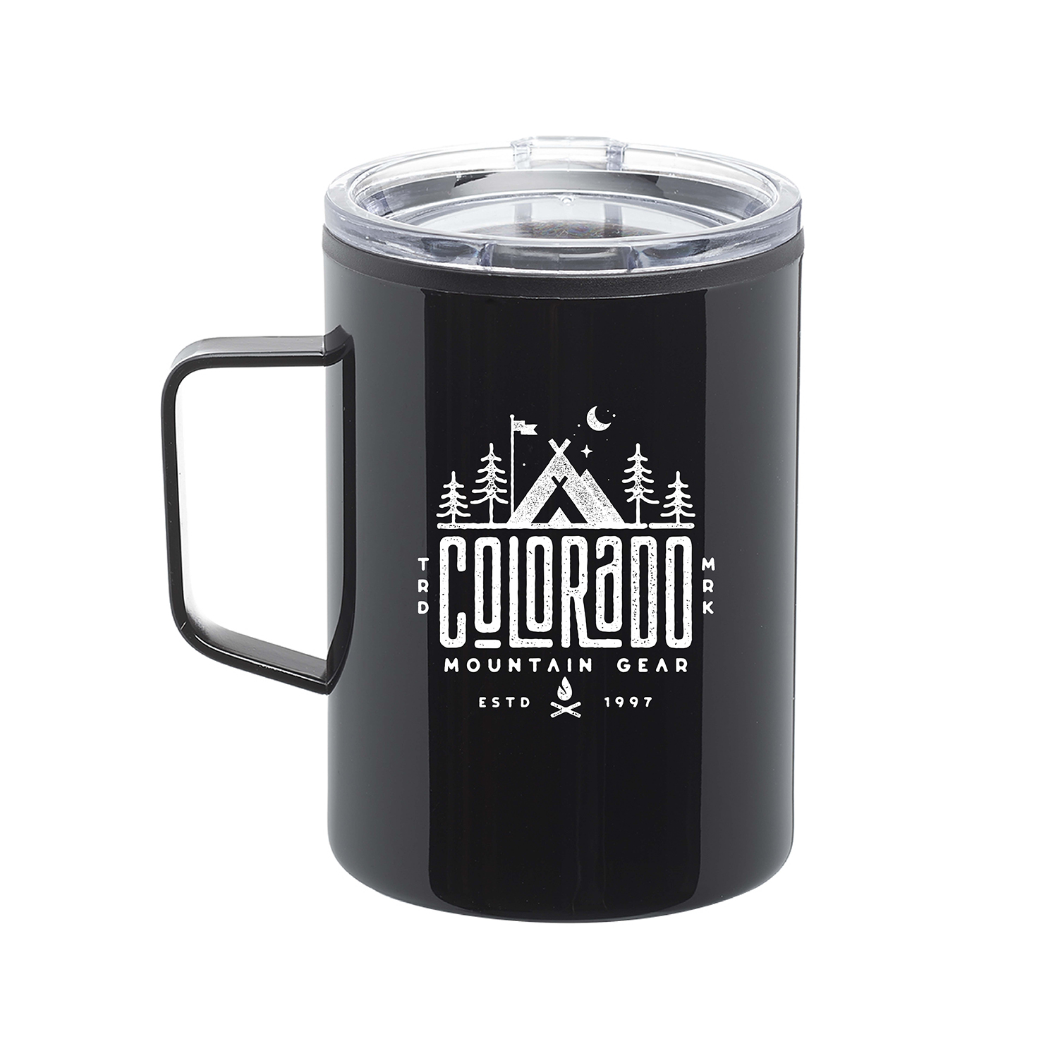 13.5 oz. Boondocking Stainless Steel Camper Mug (1 Color Imprint) 2
