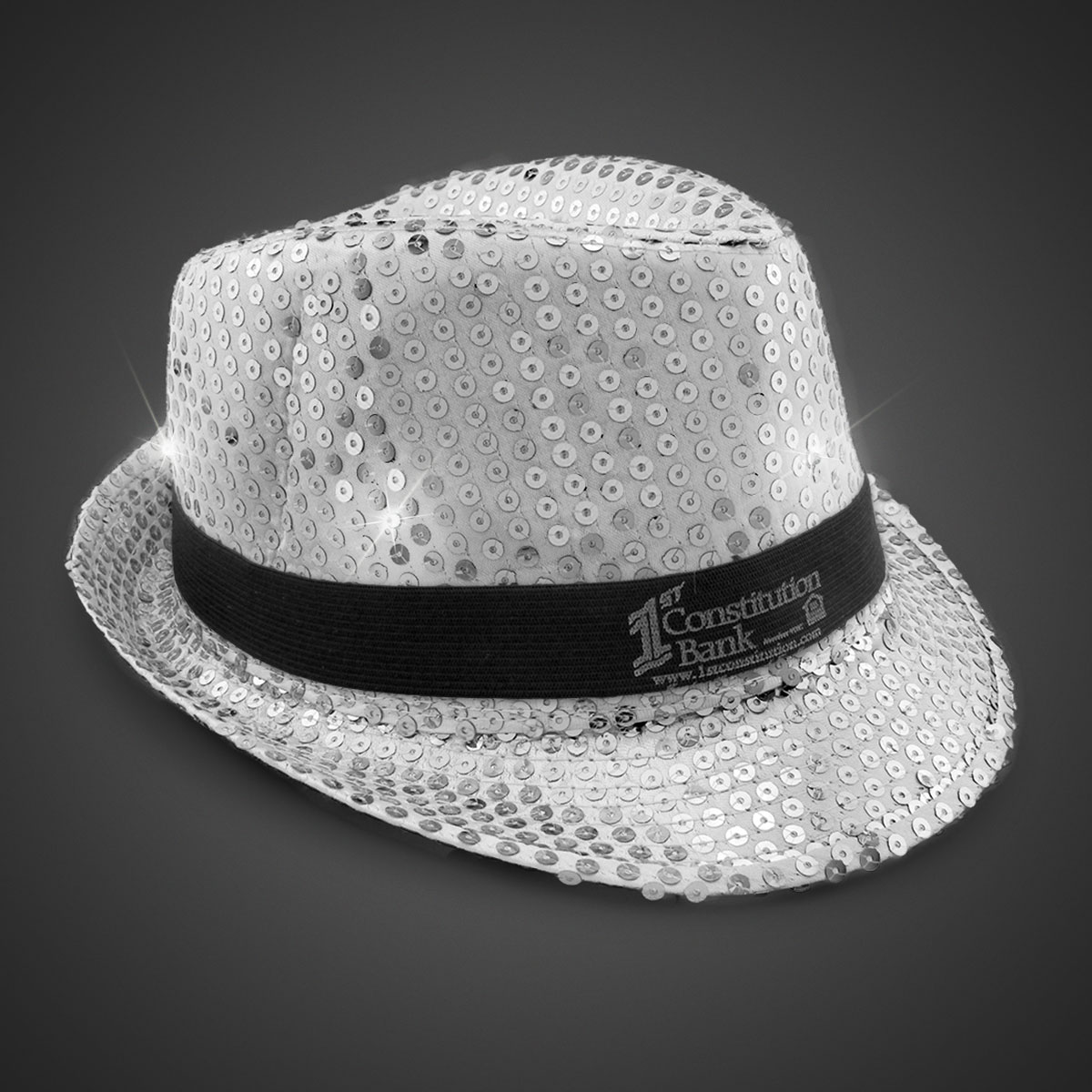 Silver Sequin LED Fedora(blank) 4