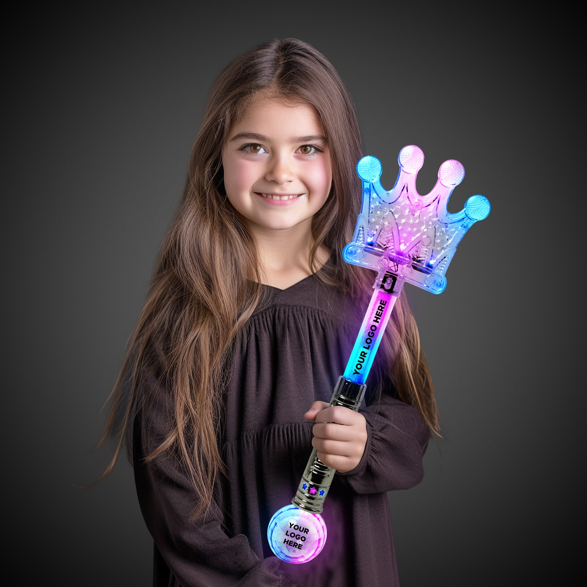 LED Silver Crown Wand 1