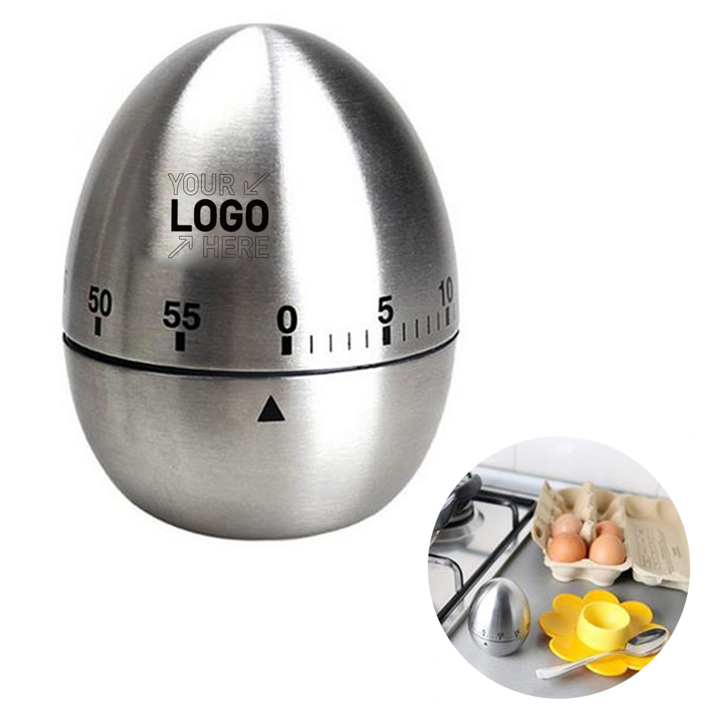 Stainless Steel Egg Shape Kitchen Timer