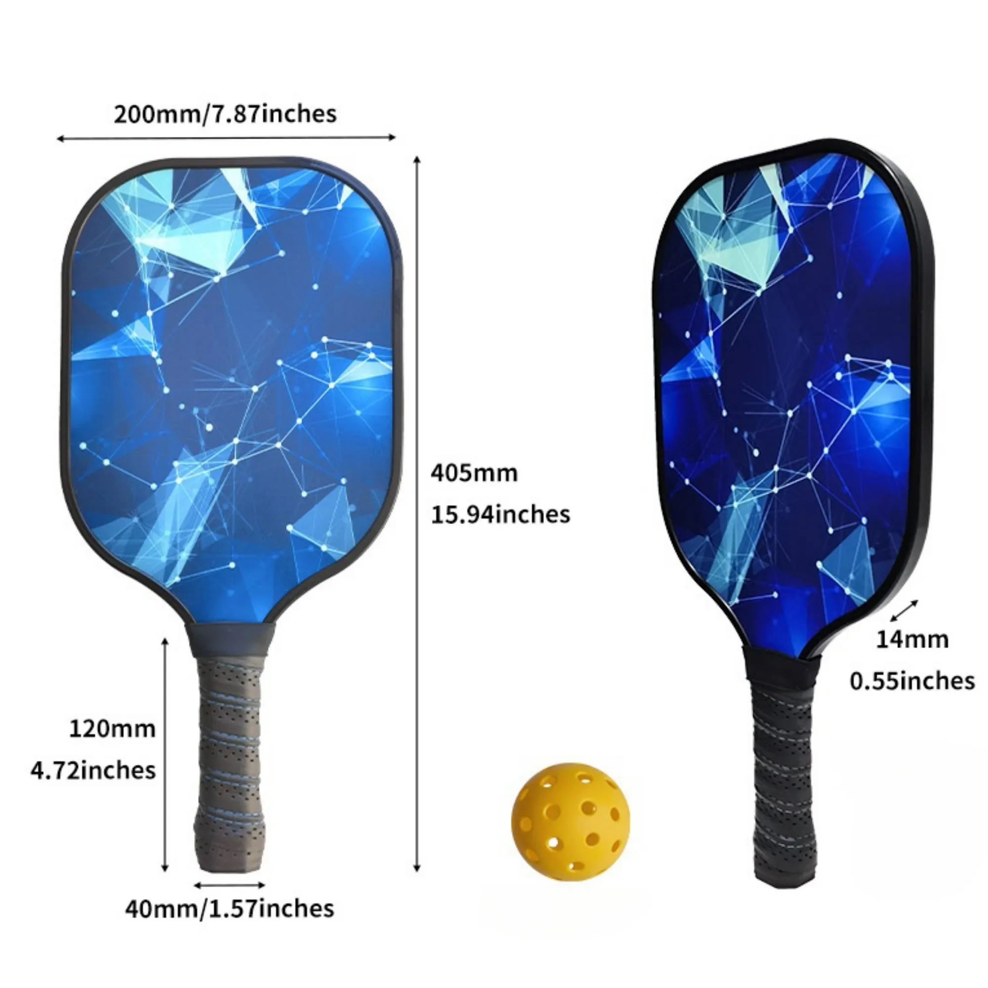 Full Color Premium Fiberglass Pickleball Paddles Set 5