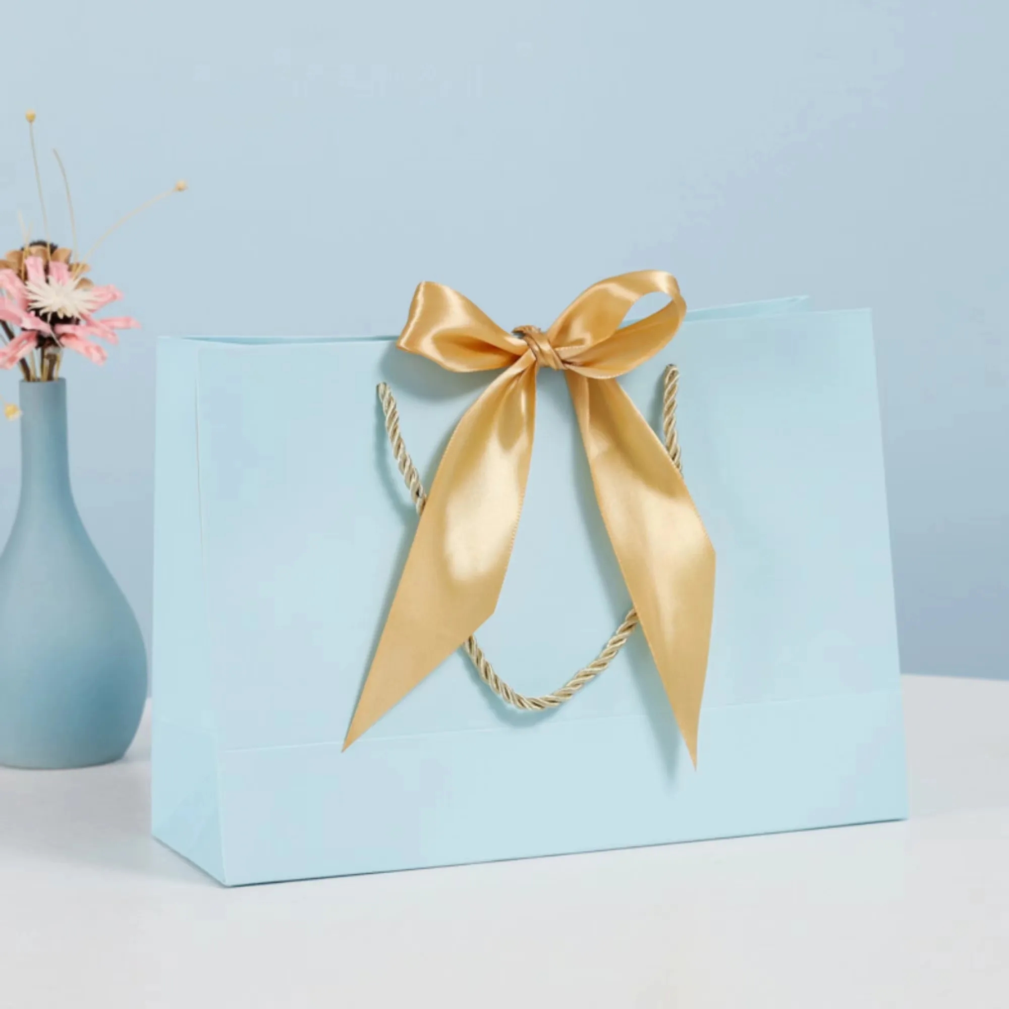 Gift Bags with Bow Ribbon Large 9