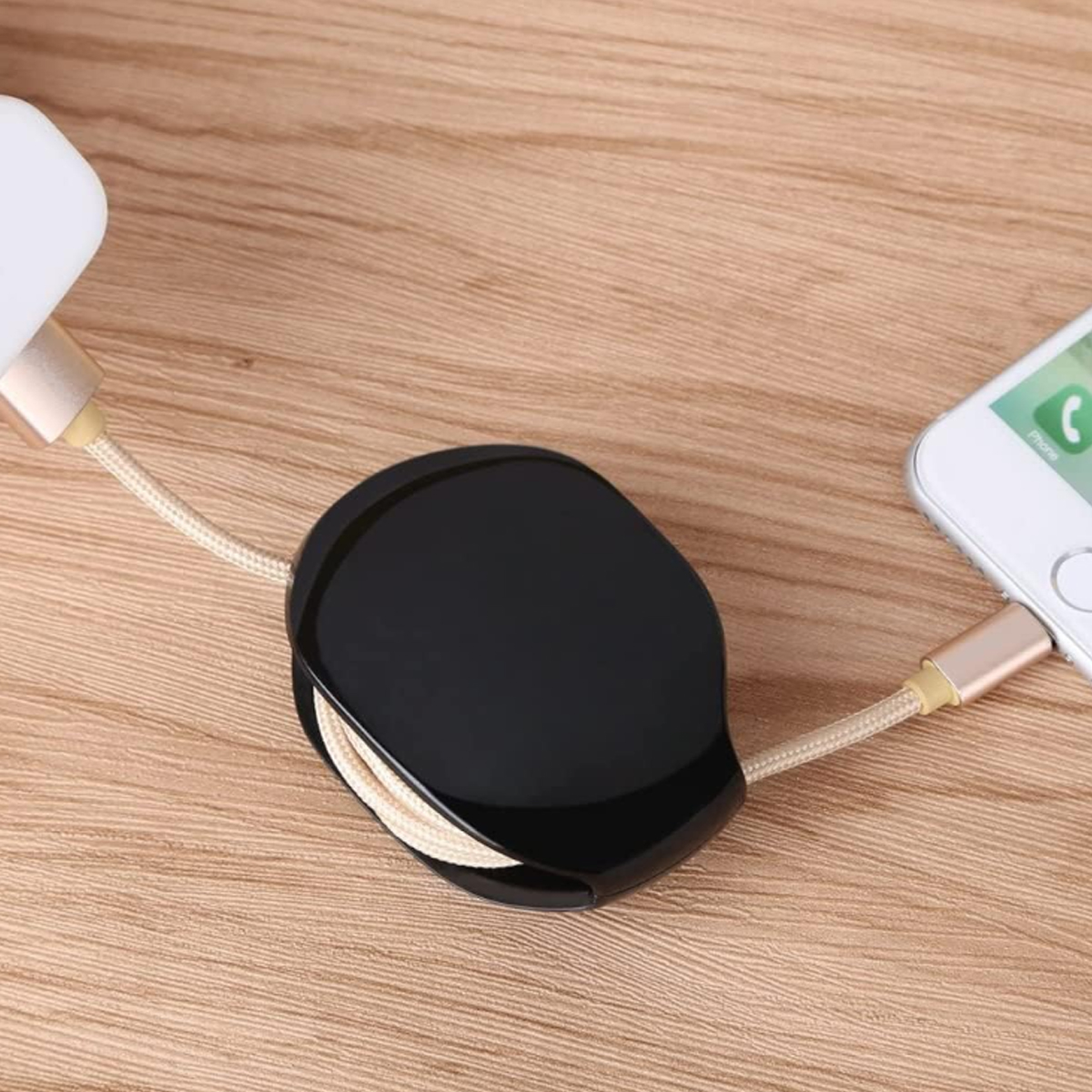 Round Cable Organizer Case for Earbuds and Charging Cords 3