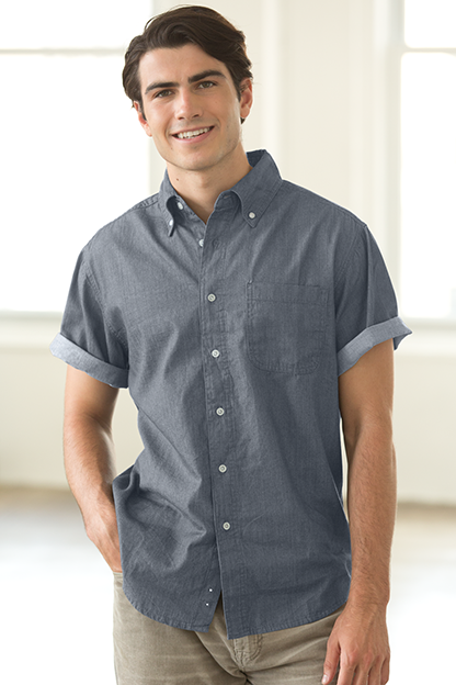 Men's Short-Sleeve Hudson Denim Shirt 3
