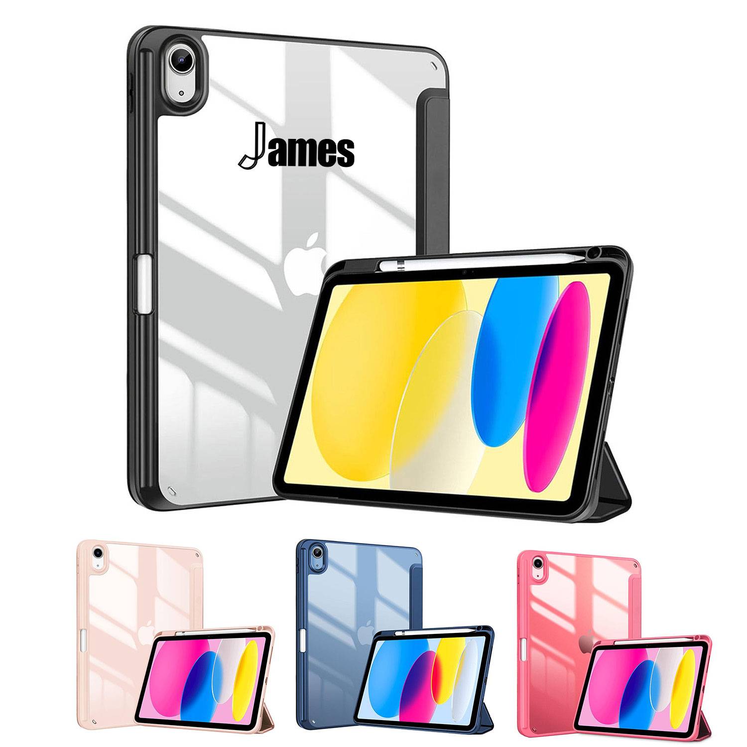 Acrylic IPAD leather case w/ three folds and a pen slot 11