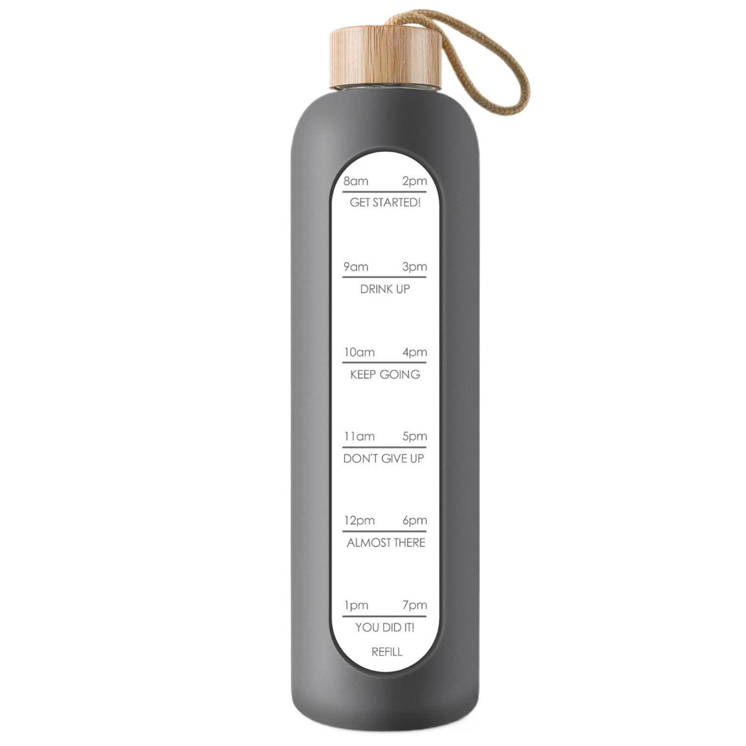 35oz Motivational Borosilicate Glass Water Bottle 7