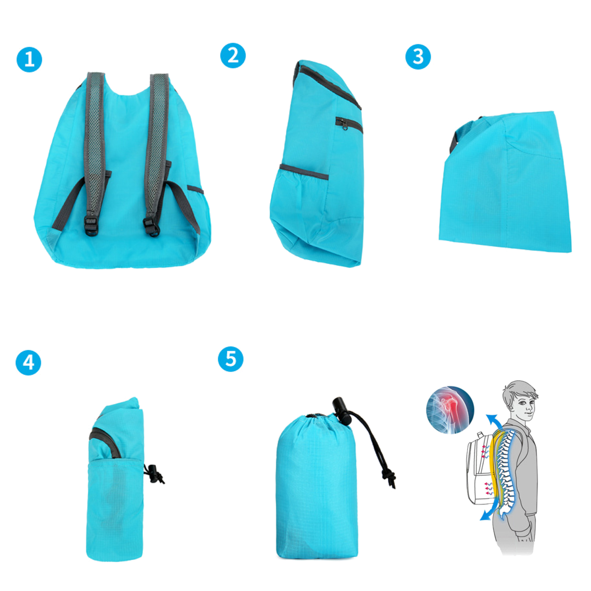 Foldable Backpack Small Packable 4