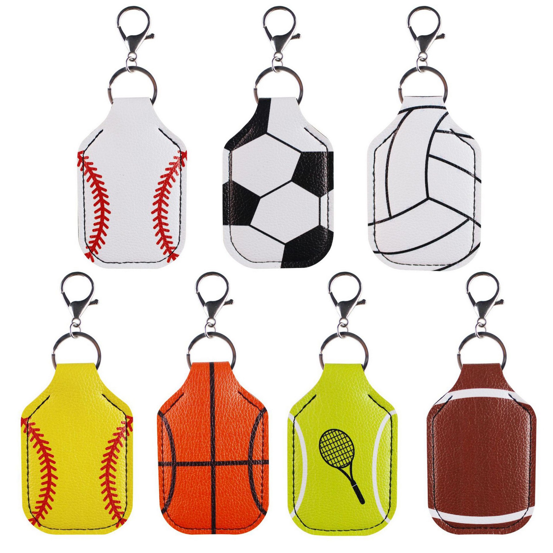Baseball Basketball Key Chain Hand Sanitizer Holder 11