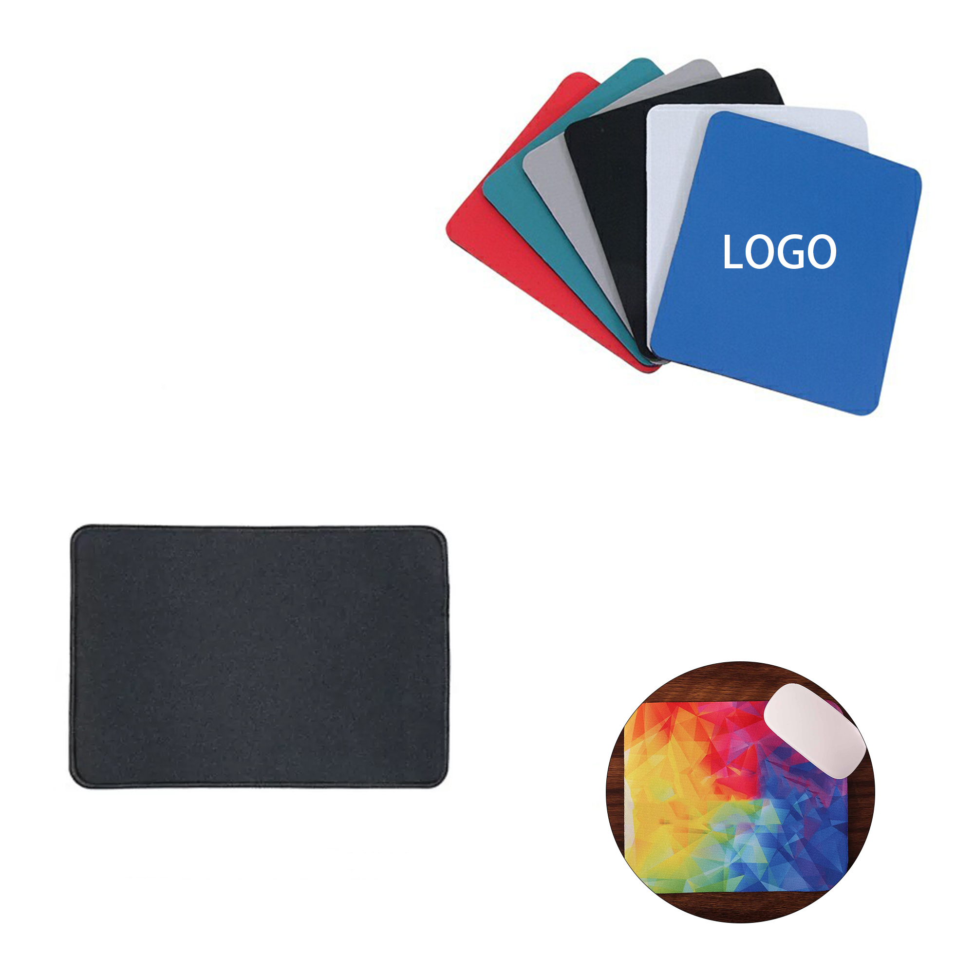 Custom Printed Rectangular Mouse Pads MOQ 10pcs 2