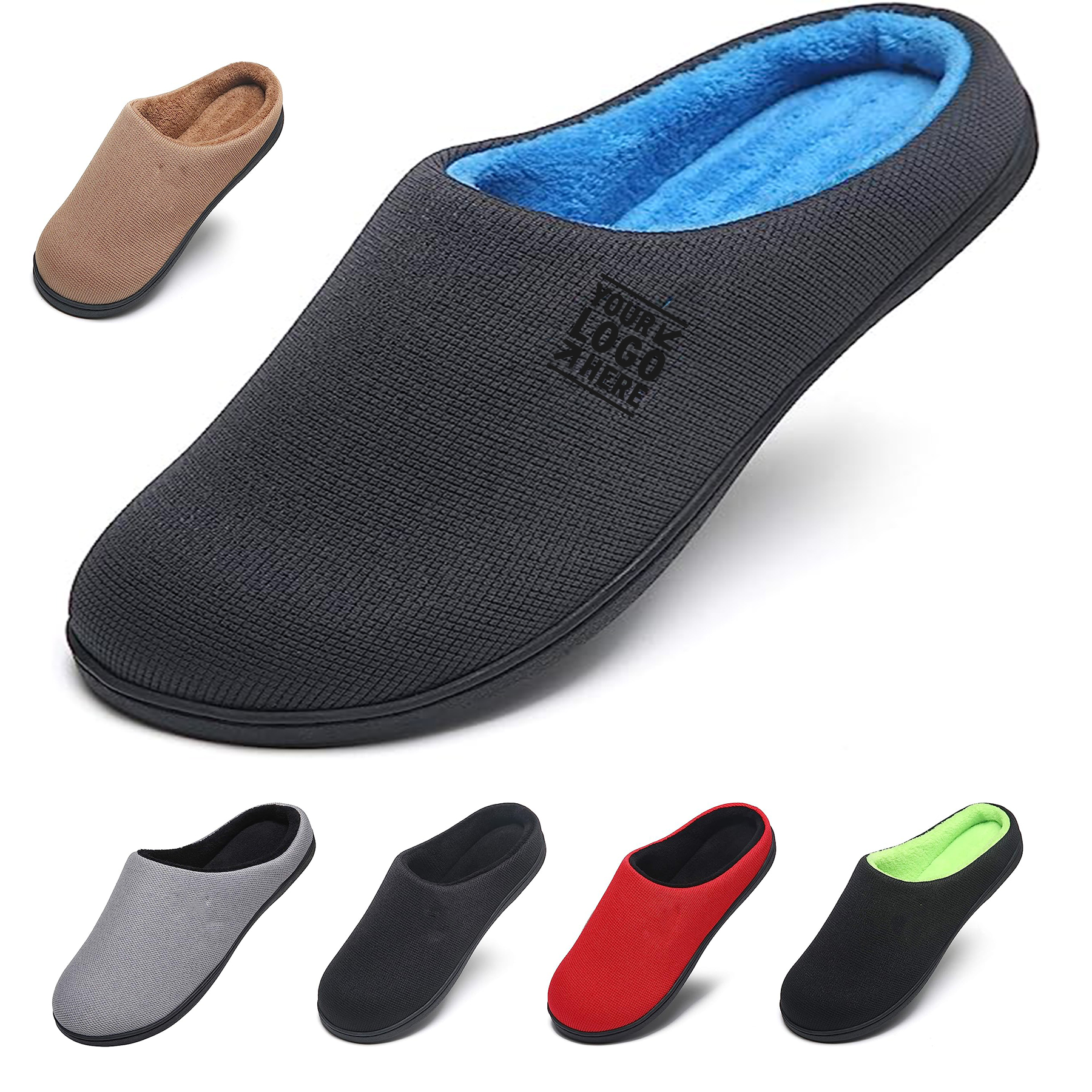 Men's cozy memory foam house slippers. Durable tread provides anti-skid traction and indoor and ou 2