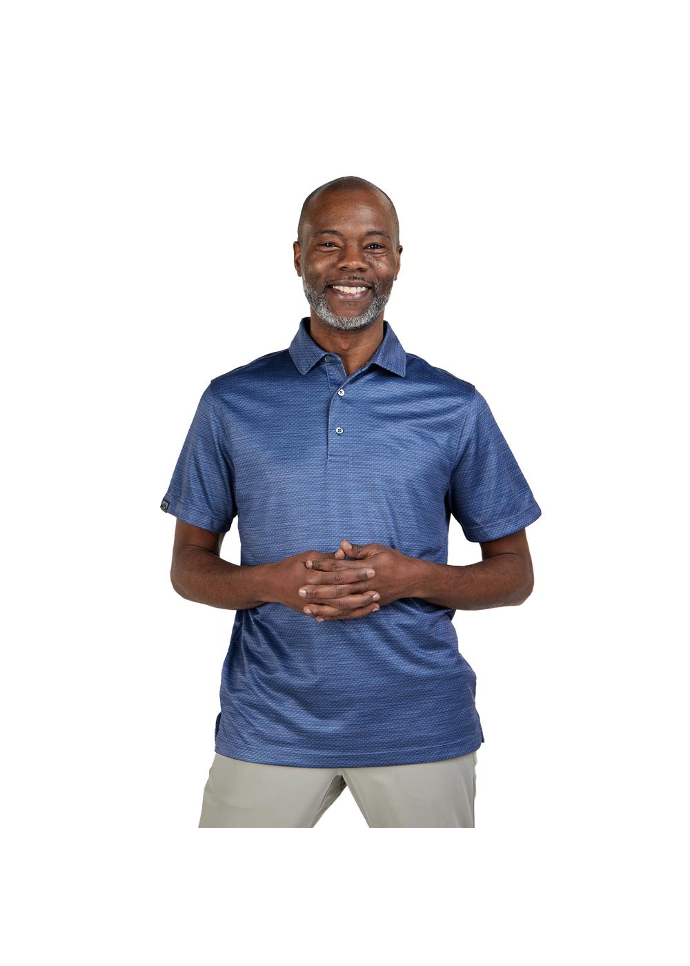 Storm Creek Men's Unwinder Printed Bamboo Short Sleeve Polo 15